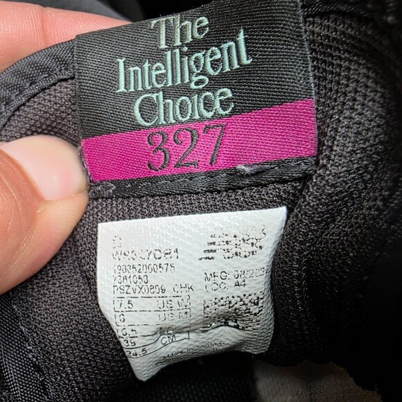 New Balance 327 Women Size 7.5 Black Orchid Pink Sneakers Retro Casual Athletic - Picture 6 of 13